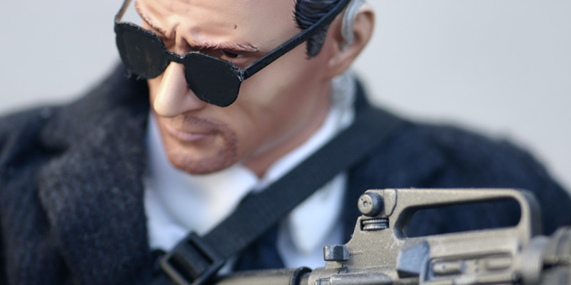 A close up of the Neil McCauley Action figure